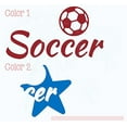 thumbnail image 4 of Bedroom Décor Soccer with Star Sports Vinyl Wall Decals 23x14-Inch, Red/Traffic Blue, 4 of 6