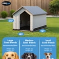 thumbnail image 3 of MiraPet Dog House, Indoor or Outdoor Durable Plastic Waterproof Shelter, Large, 3 of 8