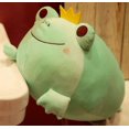 thumbnail image 2 of Rana de peluche con corona, almohada para abrazar, peluche de rana, almohada decorativa, regalo de anime para niños y amantes (verde, 35 cm), 2 of 5