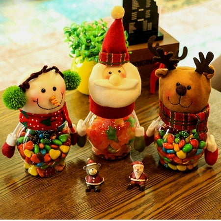 Christmas Snowman Plastic Candy Container Decorative Candy ...