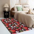 thumbnail image 3 of Strawberry Rugs for Living Room Bedroom - Flower Rug 4x5 - Cartoon Carpet for Home Decor - Washable Non Slip Patterned Indoor Large Area Rug - Soft & Low Pile (ZL&748), 3 of 7