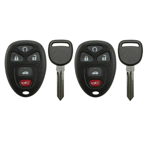 AKS KEYS 2 for Chevrolet Monte Carlo Keyless Remote Fob + Key for