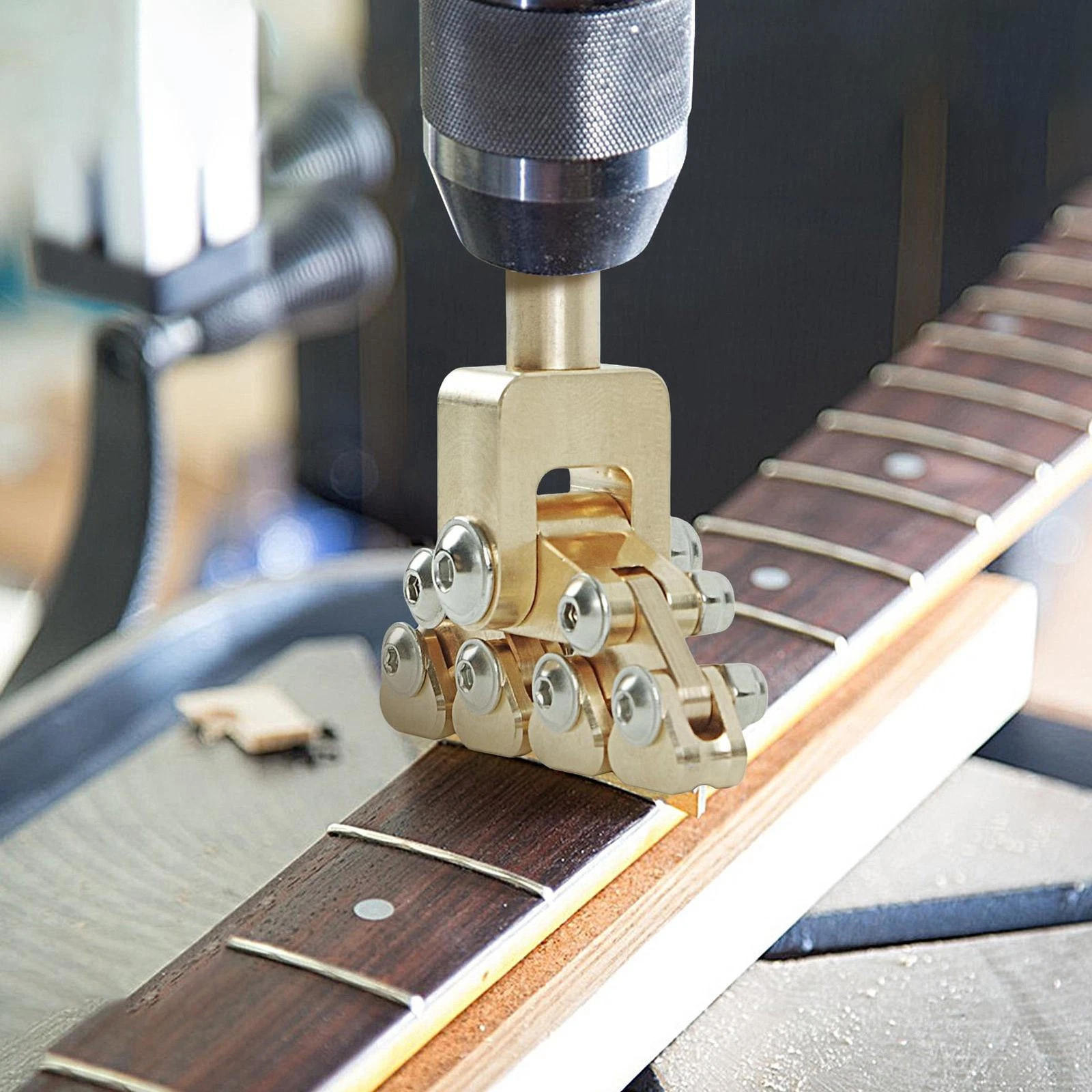 TAPDRA Luthier Fret Press Tool for Beginners and Professionals Copper Stainless Steel Balanced Pressure Application Compact