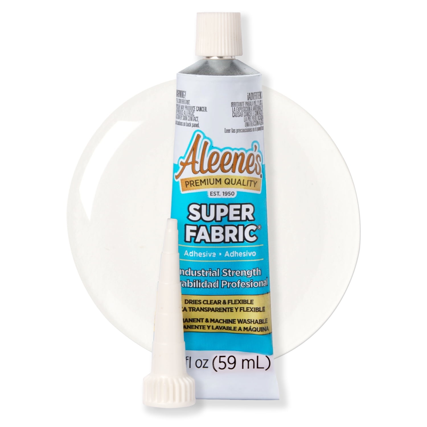 Aleene's Super Fabric Adhesive 1.5 fl oz, Fast Drying, Clear Permanent Fabric Adhesive