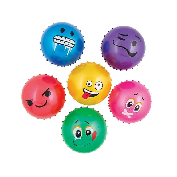 5 In Emoji Series 3 Spike Balls - Party Favors - 12 Pieces