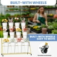thumbnail image 4 of White Floral Holder, Round Container Design, 43.7 Inch Height, Three-Tier Gold Stand, Iron Plant Cart, Urban Gardening, Venue, Gift, 4 of 8