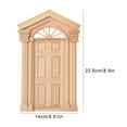 thumbnail image 4 of Puerta de madera en miniatura Puertas de madera Muebles de casa Muebles de casa de muñecas Muebles de casa de muñecas Accesorios de casa de muñecas Casa de muñecas en miniatura ANGGREK Otros, 4 of 7