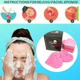 Facial Sponges Compressed Natural Cellulose Sponge for Face Cleansing ...
