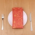 thumbnail image 6 of REGALWOVEN 6 Pack Cocktail Napkins Satin Cloth Napkins for Dinner, Parties, Restaurant Orange 19"x19", 6 of 7