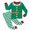 6Green, variant on REDARER Pumpkin Ghost Bat Witch Print 2 Piece Long Sleeve Kids Pajama Set Soft Cozy Sleep Loungewear Outfit for Halloween Night Family Holiday Wear,9-10 Years
