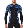 thumbnail image 1 of BUCEO SAIL 1.5MM Traje de neopreno Tops Neopreno Mantener caliente Trajes de neopreno Chaqueta Trajes de buceo Traje de surf en canoa para aeróbic acuático Snorkeling Azul L kenally OD003291-13, 1 of 7