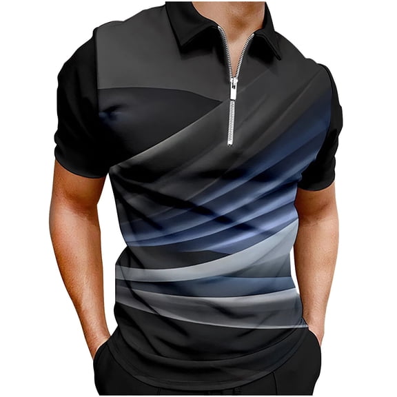 WREESH Men's Artful V-Neck Top Casual Short Sleeve T-Shirt with Eye-Catching Graphic Prints Classic V-Neck Multicolor