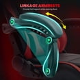 thumbnail image 5 of JONPONY Big and Tall 500LBS Gaming Chair, Ergonomic Design, Gamer Chair PU Leather with Footrest and Lumbar Support, High Back Office Chair Support, Long Sitting Computer Chair, Red, 5 of 9