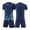 Dark Blue, variant on TIREOW Kids Team Soccer Jersey and Shorts, Youth Shirts Soccer Uniform Kit, Adult Indoor Turf Sport Outfit (Style D)