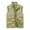 Khaki, variant on Men's Lightweight Golf Vest Outerwear Standing Collar Full Zip Sleeveless Jacket for Hiking Running
