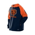 thumbnail image 2 of Men's New Era  Navy Chicago Bears Combine Authentic Color Block Raglan Pullover Hoodie, 2 of 5