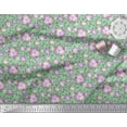 thumbnail image 2 of Soimoi Cotton Duck Fabric Leaves & Rose Floral Printed Fabric 1 Yard 42 Inch Wide, 2 of 3