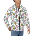 thumbnail image 4 of Zip Up Hoodies for Men - Math ruler Print colorful Long Sleeve Comfrt Men'S Fashion Hoodies & Sweatshirts, Jackets for Men Hoodies Pullover Clothing Clothes with Pouch, 4 of 5