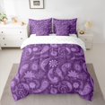 thumbnail image 2 of jejeloiu Vintage Paisley Floral 7-Piece Twin Bedding Sets,Retro Flowers Bedding Comforter Set,Purple Boho Print Sheet Sets For Adults,Luxury Bedroom Decor Reversible, 2 of 8