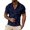 A-Navy1145, variant on Bibifish Mens Polo Shirts Short Sleeve Quarter Zip Geometric Line Pattern Casual Shirts Classic Fit Tops