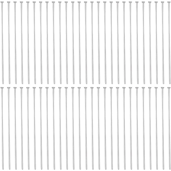 1 Box 600Pcs Earring Pins Flat Pins 304 Stainless Steel Head Flat Head 40mm Straight Jewelry Headpins for Jewelry Making Accessories DIY Earrings Necklace Bracelet