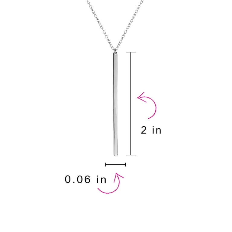 Vertical Bar Drop Necklace 14k Yellow Gold-plate on Sterling Silver Vertical Bar Drop Necklace 14k Yellow Gold-plate on Sterling Silver
