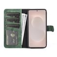 thumbnail image 3 of ﻿For Samsung Galaxy S26 Edge 5G 6.7" Splicing Leather Pattern Flip Buckle Attachment/Closure, Card Slots/Pocket, PU Leather Flip Wallet Case,Green,For Galaxy S26 Edge 5G, 3 of 6