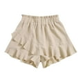thumbnail image 5 of Riforla Women's Casual Loose Peplum High Waisted Shorts for Women Beige M, 5 of 5
