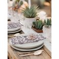 thumbnail image 6 of Cloth Napkins Set of 6 - 20x20 Inches, Farmhouse Purple Washable Reusable Table Napkins, Vintage Flower Leaf Botanical Plant Soft & Absortbent Dining Napkin for Party Wedding Hotel Restaurant, 6 of 8