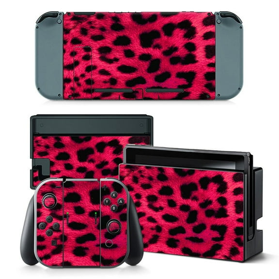 KIPLINK Nintendo Switch Skin Decal – Full Body Vinyl Cover, Anti-Scratch, Bubble-Free Installation, Leopard Print & Creative Designs