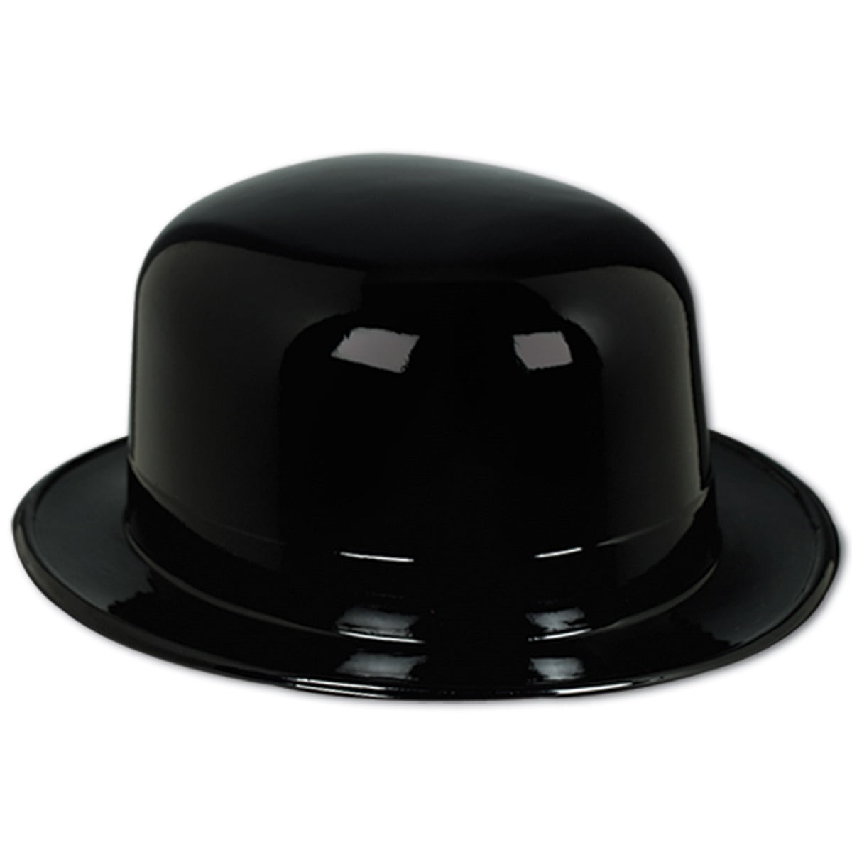 BLACK PLASTIC DERBY HAT - Walmart.com