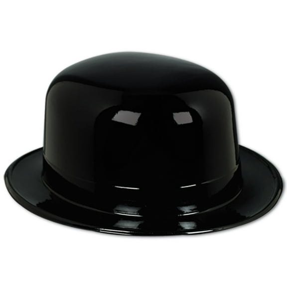 Party Central Club Pack of 48 Black Solid Derby Party Hats