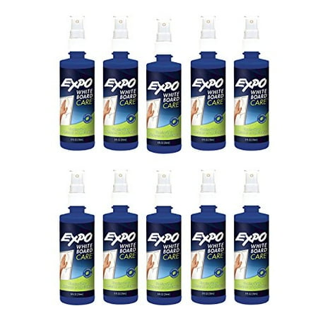 - Expo 81803 Liquid Cleaner, White Board Care, 8 Once Capacity, Pack of 10, Removes Ghosting, Stubborn Marks, Shadowing, Grease and Dirt from Whiteboards, Blue Color