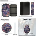 thumbnail image 7 of KUIFORTI Dragonfly Flowers Auto Seat Covers Full Set 14 Pieces with Car Seat Belt Pad Cover Auto Center Console Pad Steering Wheel Cover Car Headrest Covers Fit for Most Cars, 7 of 7