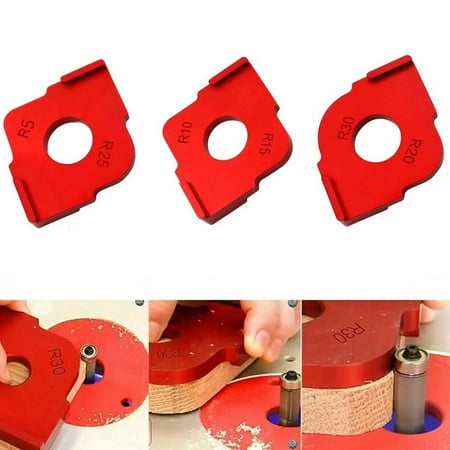 

3pcs Radius Jig Router Templates Aluminium Alloy Corners R5 R10 R15 R20 R25 R30