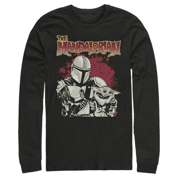 Men's Star Wars: The Mandalorian Strong Attachment  Long Sleeve Shirt Black Medium