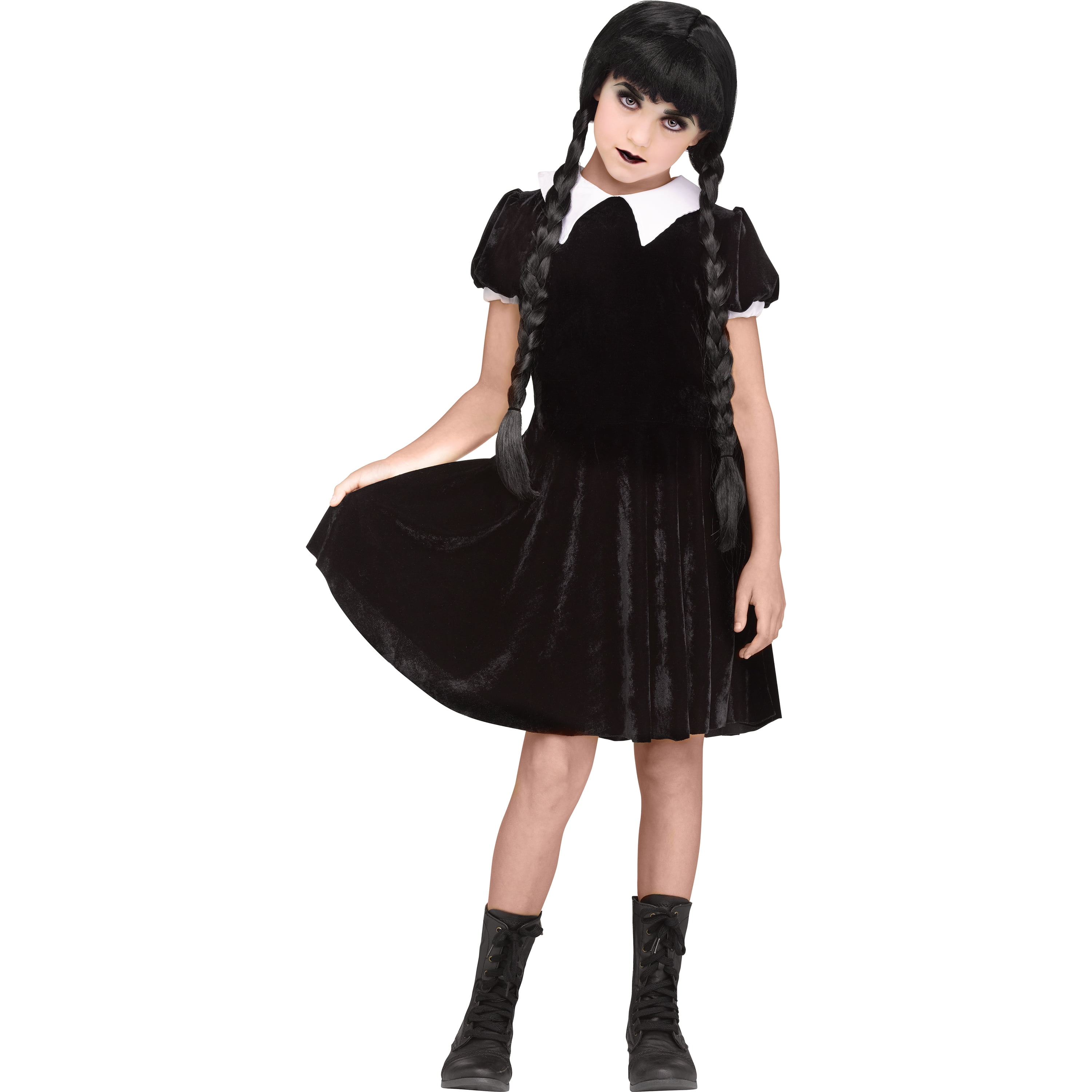 Fun World Inc. Gothic Girl Halloween Scary Costume Female, Child 4-10, Black