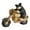 B, variant on Resins Black Bear Figurine On Motorcycle Wildlife Themed Tabletop Decoration