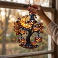 thumbnail image 5 of Pumpkin Tree Acrylic Suncatcher | Stained Glass Effect Window/Car Ornament, Indoor/Outdoor Decor C, 5 of 7
