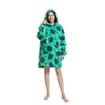 thumbnail image 2 of Oversized Wearable Blanket Hoodie For Adult Kids - Big Hooded Sherpa Junior Sweatshirt With Front Pocket, 2 of 5