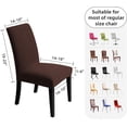 thumbnail image 4 of Chair Covers for Dining Room 6 Pack, Solid Stretch Dining Chair Covers, Washable Kitchen Slip Covers, (Brown, 6 Pack), 4 of 5