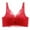 Red, variant on WRKEKC Wireless Bras for Women, Women's Back Buckle Flower Lace Thin Style Ventilate Bra without Steel Rim