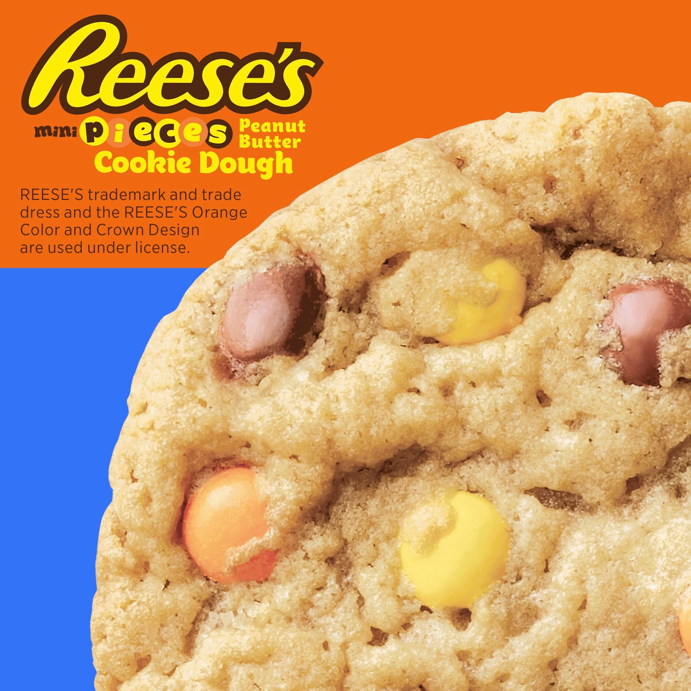 Pillsbury Ready To Bake! Mini REESE'S PIECES Peanut Butter Cookie Dough (12 Big Cookies)