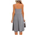thumbnail image 7 of POTETI Dresses for Women 2025 Party Vacation Dresses for Women Summer Seaside Sling Sleeveless V-Neck Solid Color Casual Dress Midi Sun Dresses for Women, 7 of 7