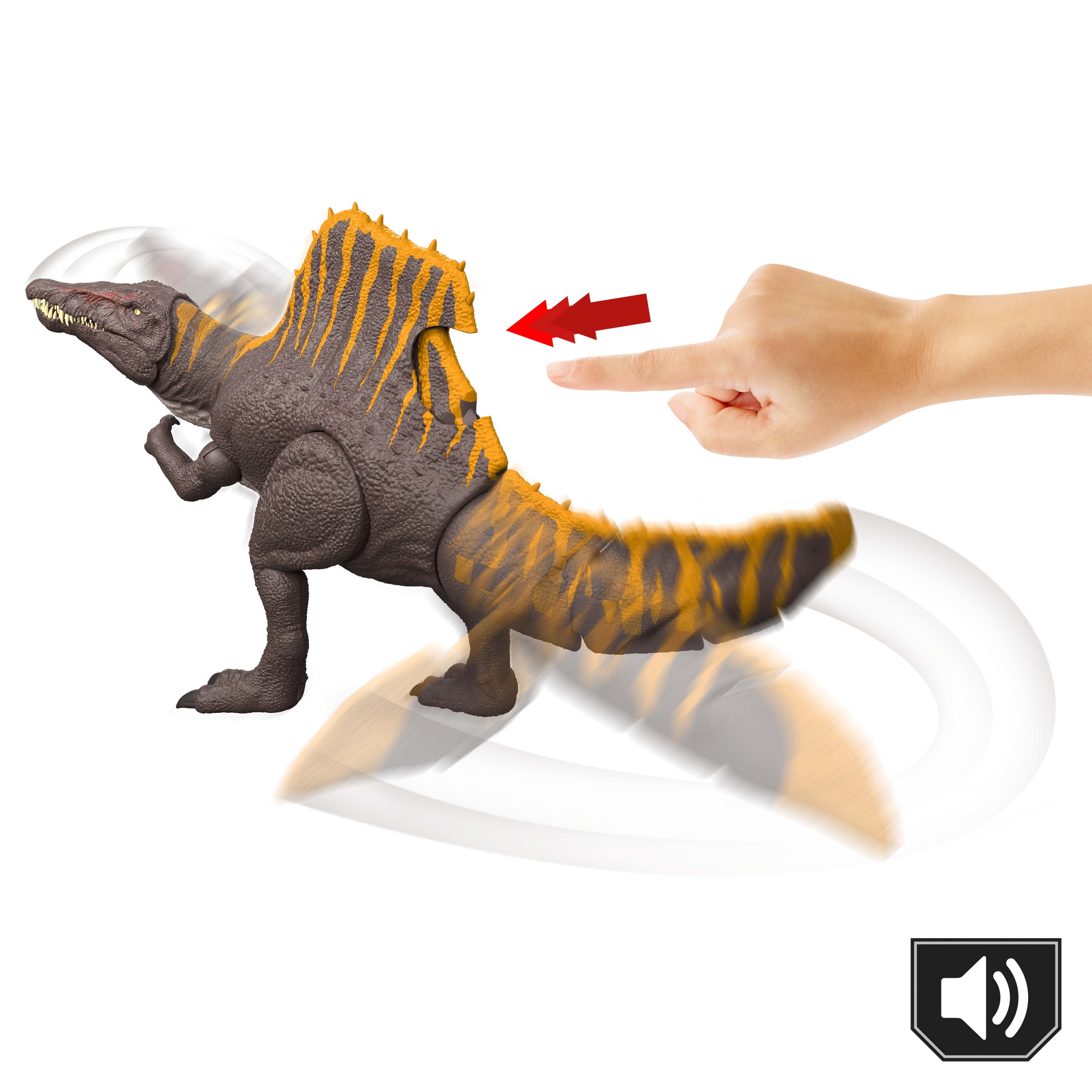 Jurassic-World Rebirth Coups de queue Figurine art. Spinosaure JURASSIC-WORLD-REBIRTH-TAIL-SPINOSAURUS