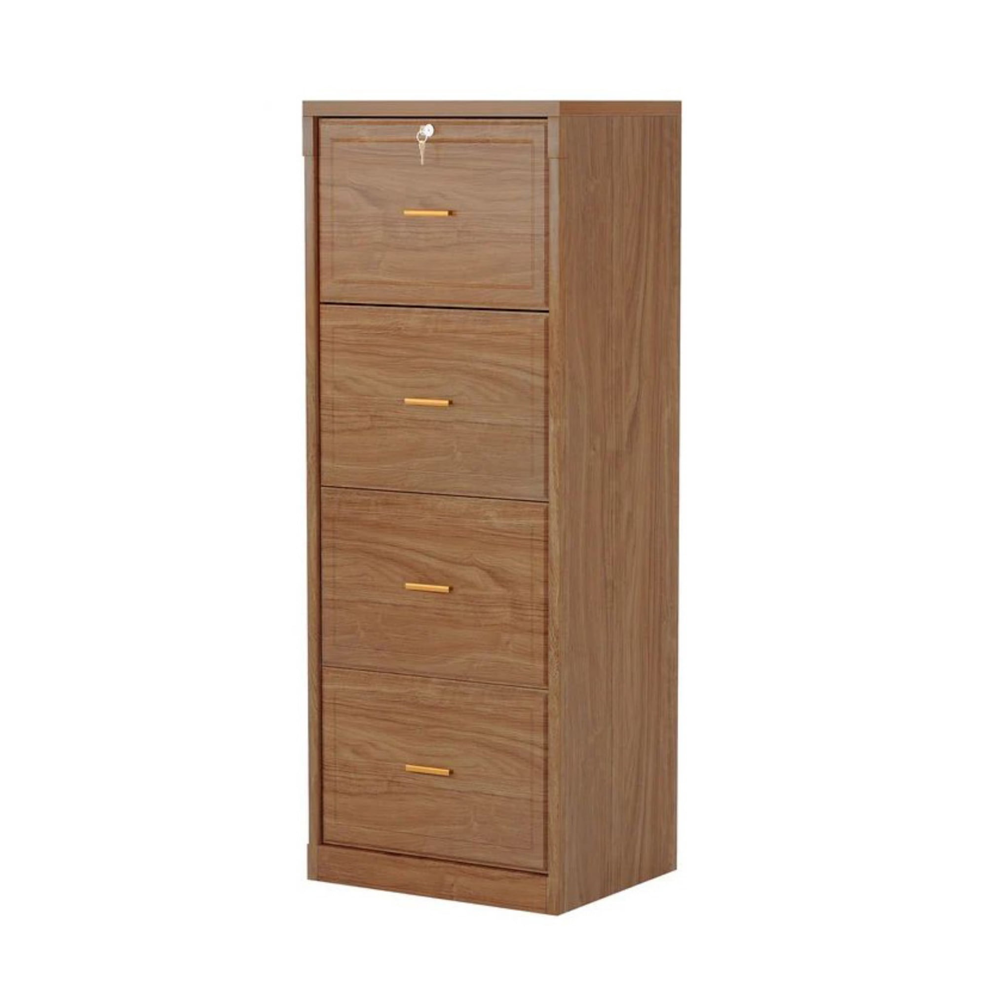 Astoutdoor Vertical File Cabinet with 4 Storage Drawers, MDF Office Filing Cabinet, 54.92 in Long
