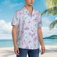thumbnail image 5 of Goofa Purple Butterfly Hawaiian Shirt for Men, Unisex Summer Beach Casual Short Sleeve Button Down Shirts,Aloha Tropical Floral print shirt-, 5 of 9