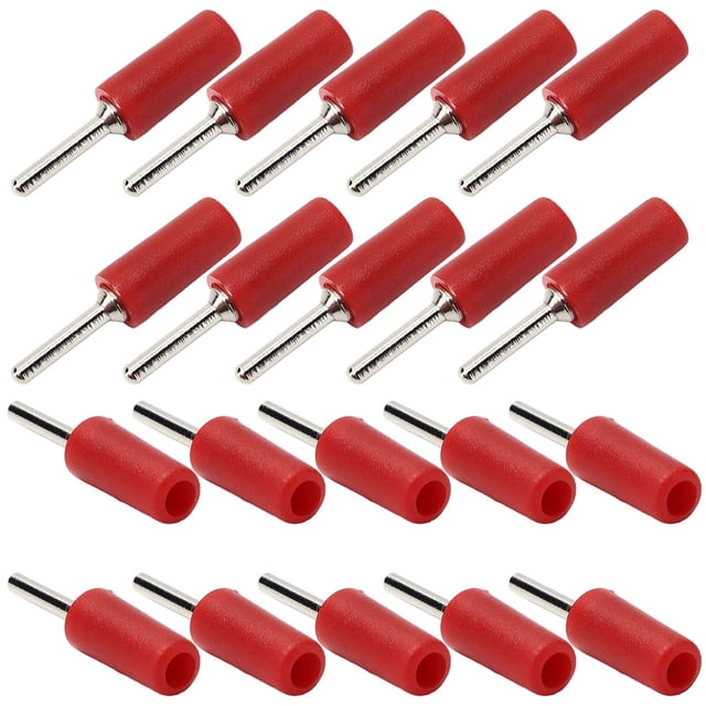 Banana Pin, 20Pcs Pin Banana Plug, Plated Brass Male Waterproof Connector Accessory Set Kit For 2mm Banana Plug