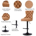 thumbnail image 3 of MIKIBAMA Modern Bar Stools PU Swivel Barstools Adjusatble Seat Height from 26-33 Inch, Set of 2, 3 of 6