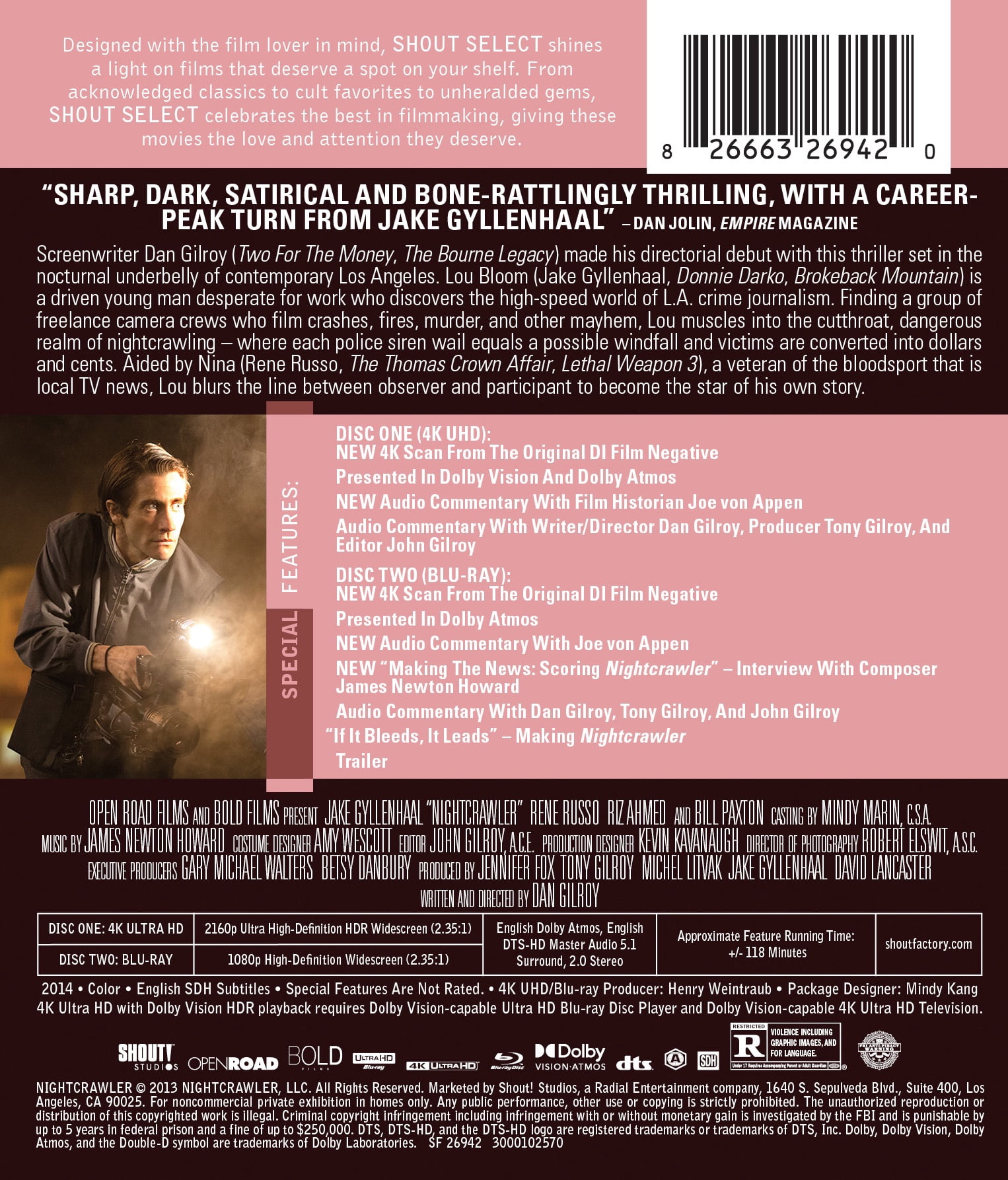 Nightcrawler Collector's Edition (4K Ultra HD + Blu-ray) Radial Entertainment, Drama